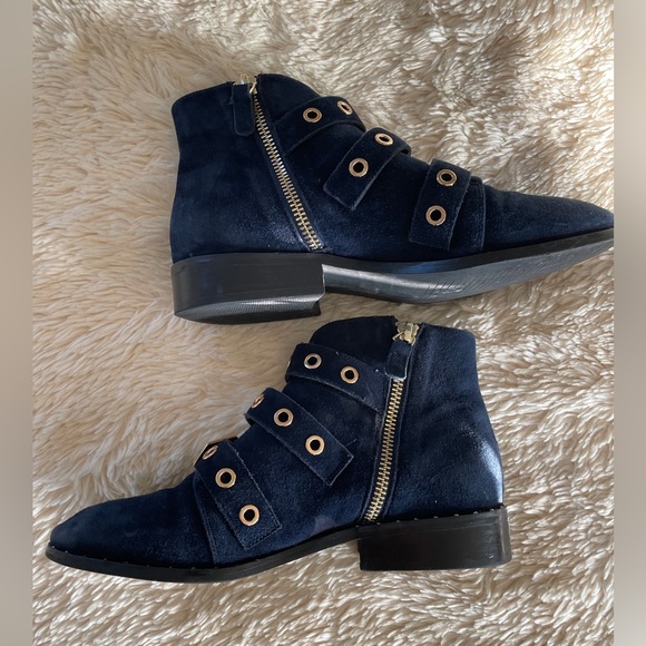 Sol Sana Ankle Boots with Gold Buckles - Picture 2 of 11